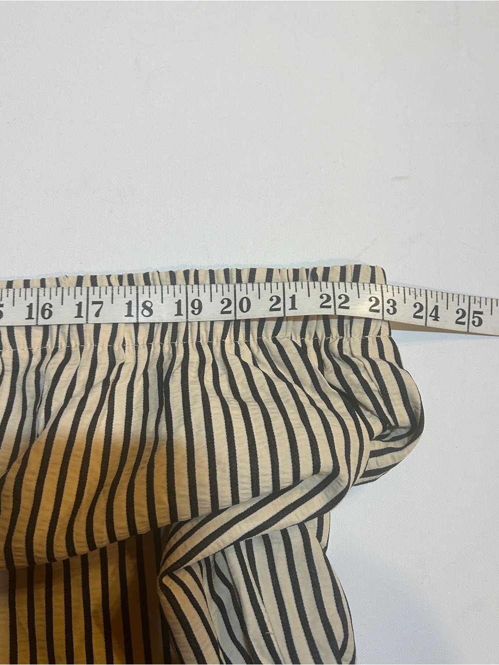 Ava & Viv 3X Black Cream Striped Wide Leg Pull-On Pants Cropped Plus Size - Picture 6 of 10